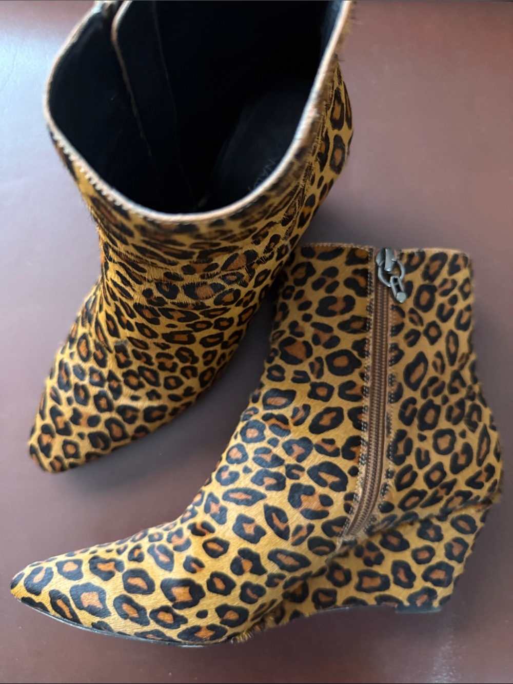 Donald J. Pliner Leopard Print Ankle Boot - Brown, Black